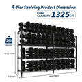 Heavy Duty Storage Shelves Tiers Metal Shelving Unit Adjustable