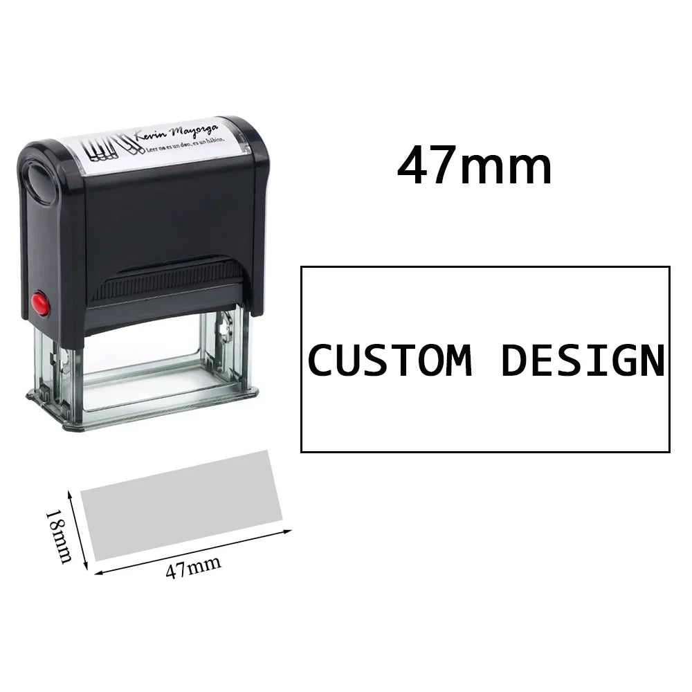 Custom Self-Inking Stamp Customized LOGO Self-Inking Business Address Wax Seal Name Letter Handicrafts Personalize Rubber Stamps