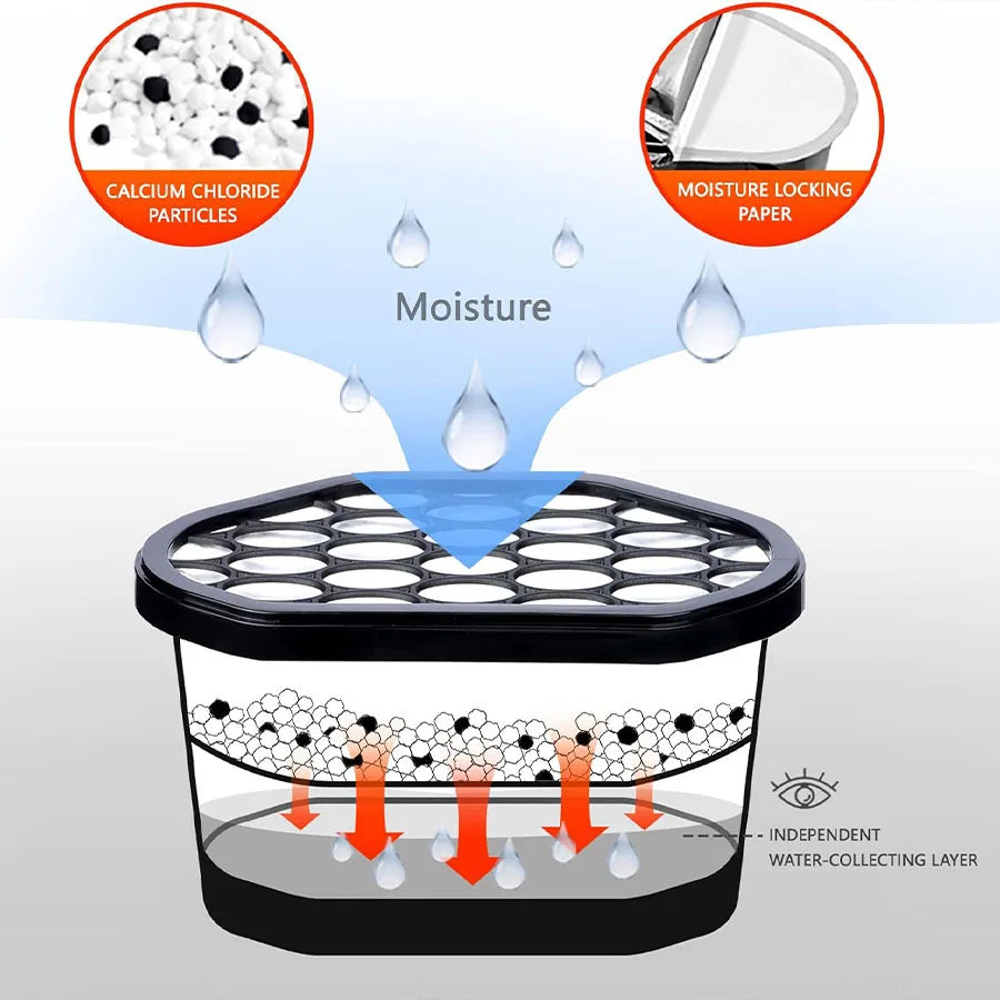 1/6Pcs Closet Mold and Mildew Dehumidifying Boxes Environmental Protection Moisture Absorbing Air Purifying Boxes Desiccant