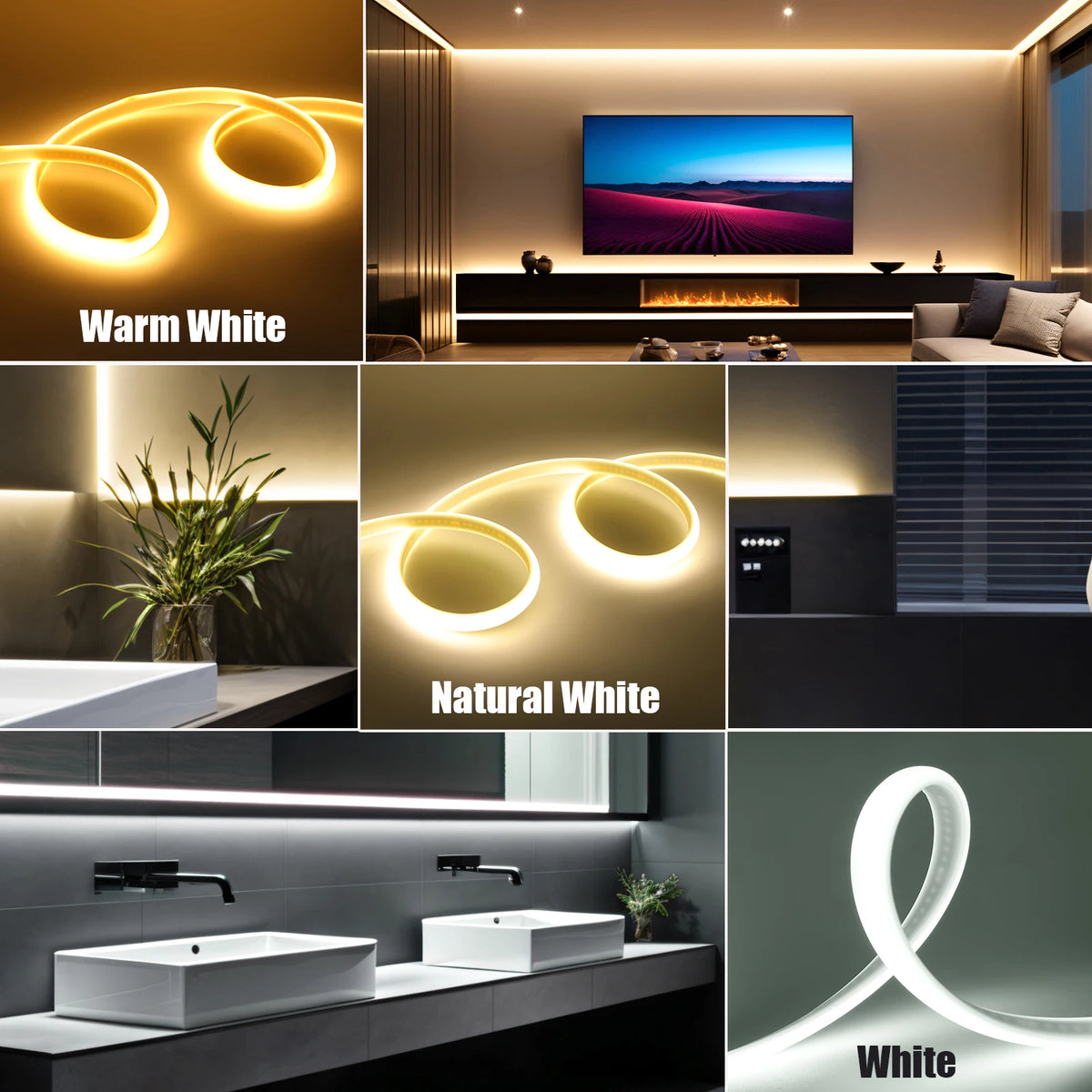 COB LED Neon Strip Light with On/Off Switch