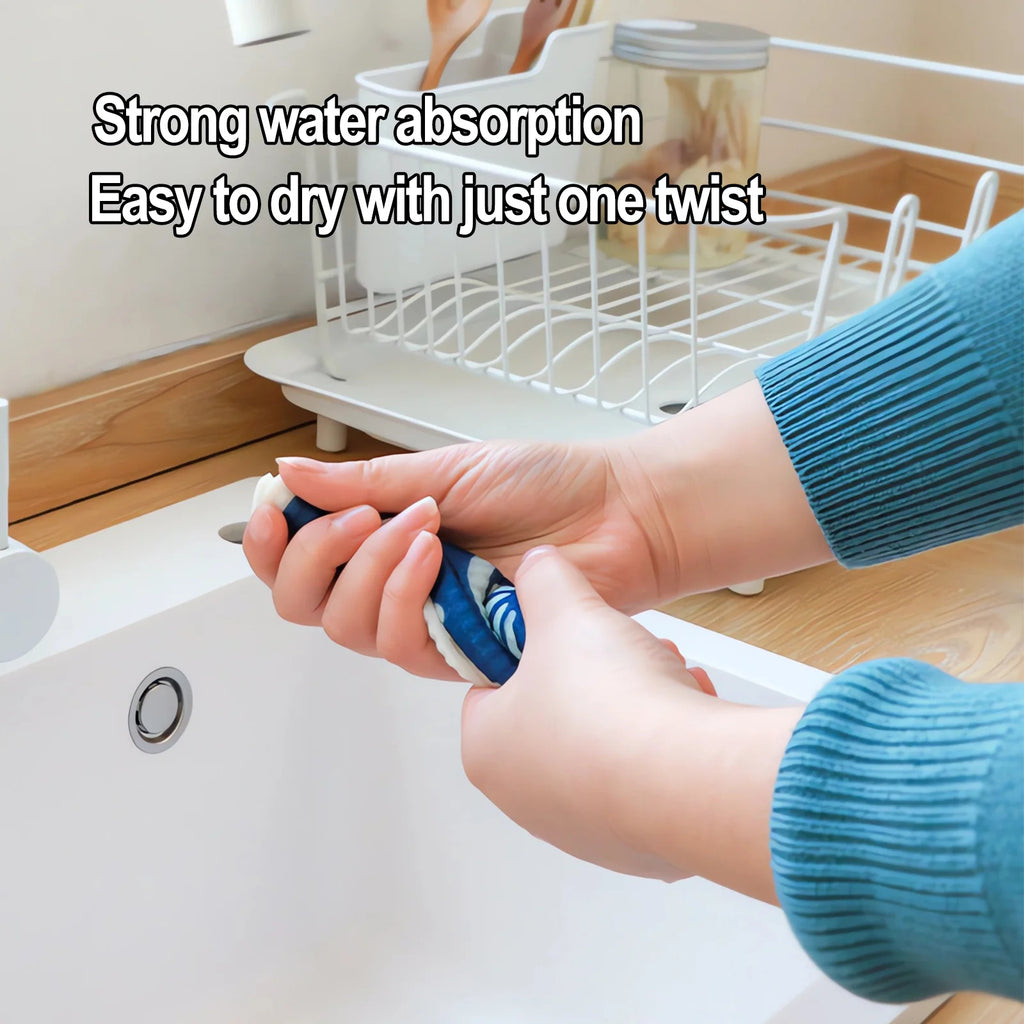 4/8Pcs Swedish Dishcloths for Kitchen, Reusable Compostable Kitchen Cloth Cellulose Sponge Swedish Dish Cloths