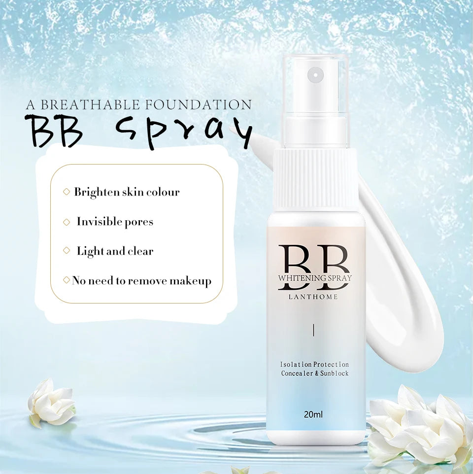 20ML BB Whitening Spray Skin Brightening Moisturizing BB Cream Face Foundation Nourishing Skin Care Beauty Cosmetics