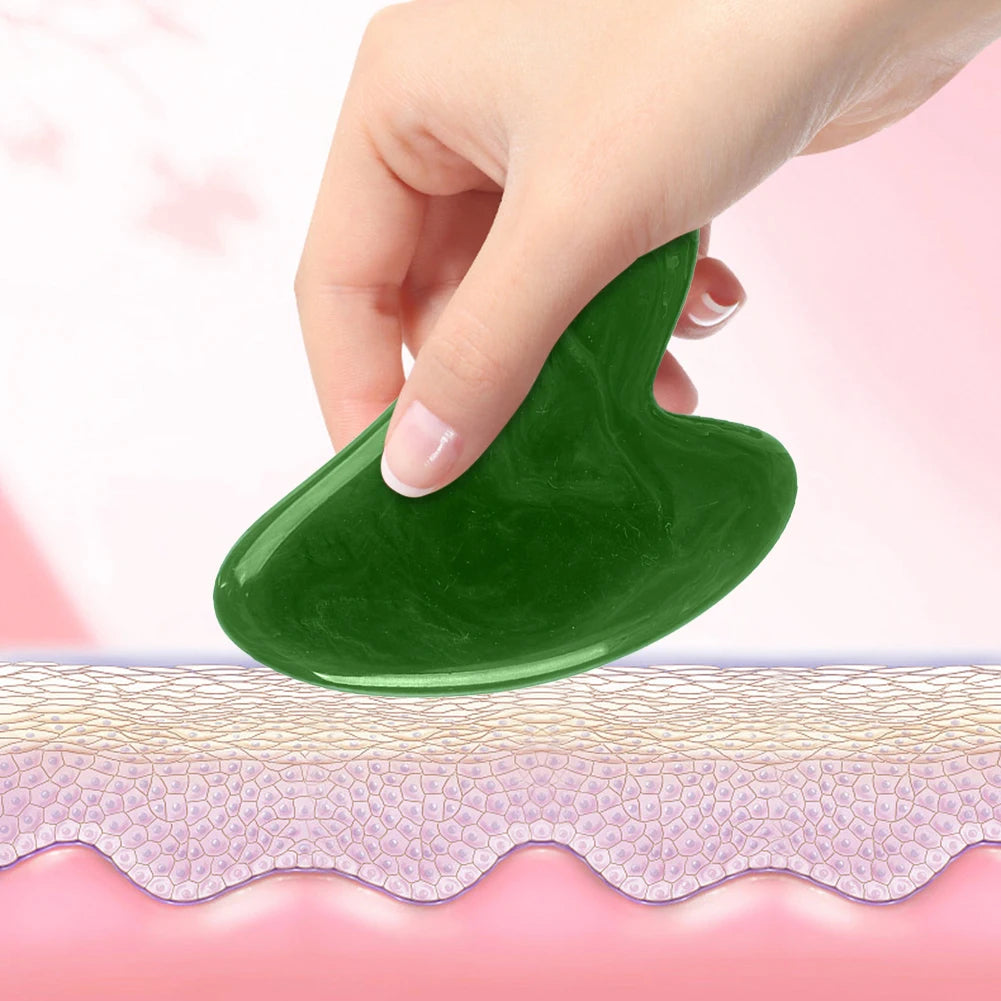 Gua Sha Natural Stone Resin Scraper Board Meridian Relaxation Face Massager Facial Tool For Body Slimming Massage Skin Care