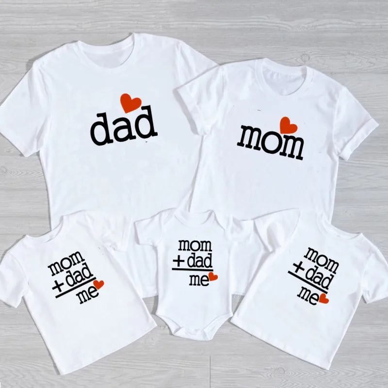 Mom Dad Me Family Matching Outfits Father Daughter Son