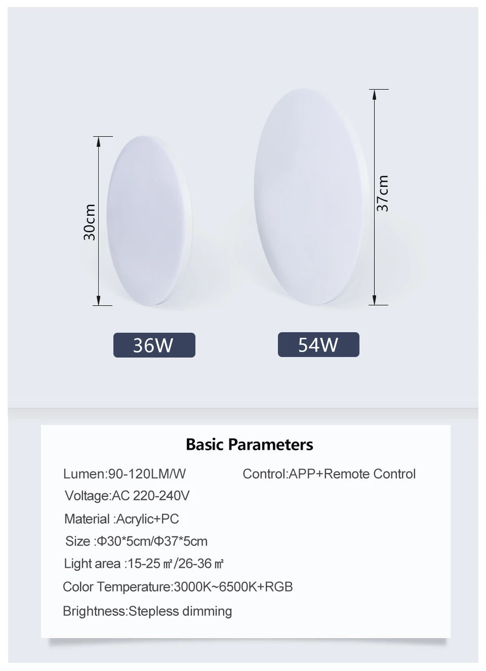 BENEWTON Smart Ceiling Light RGB CCT APP Control 370mm 300mm 18-54w 220v Ambient Light For Bedroom Home Decor