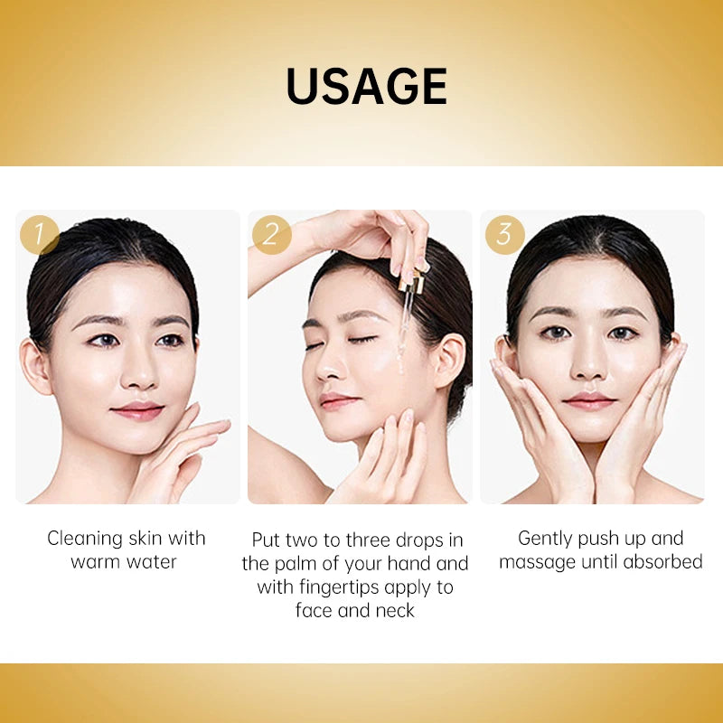AUQUEST Niacinamide Face Serum Whitening Dark Spot Remover 24K Gold Serum Hyaluronic Acid Anit-Wrinkle Facial Serum Skin Care