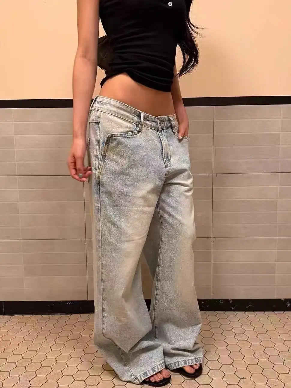 Women's Baggy Jean Goblin Core Denim Pants Y2K Japanese Harajuku