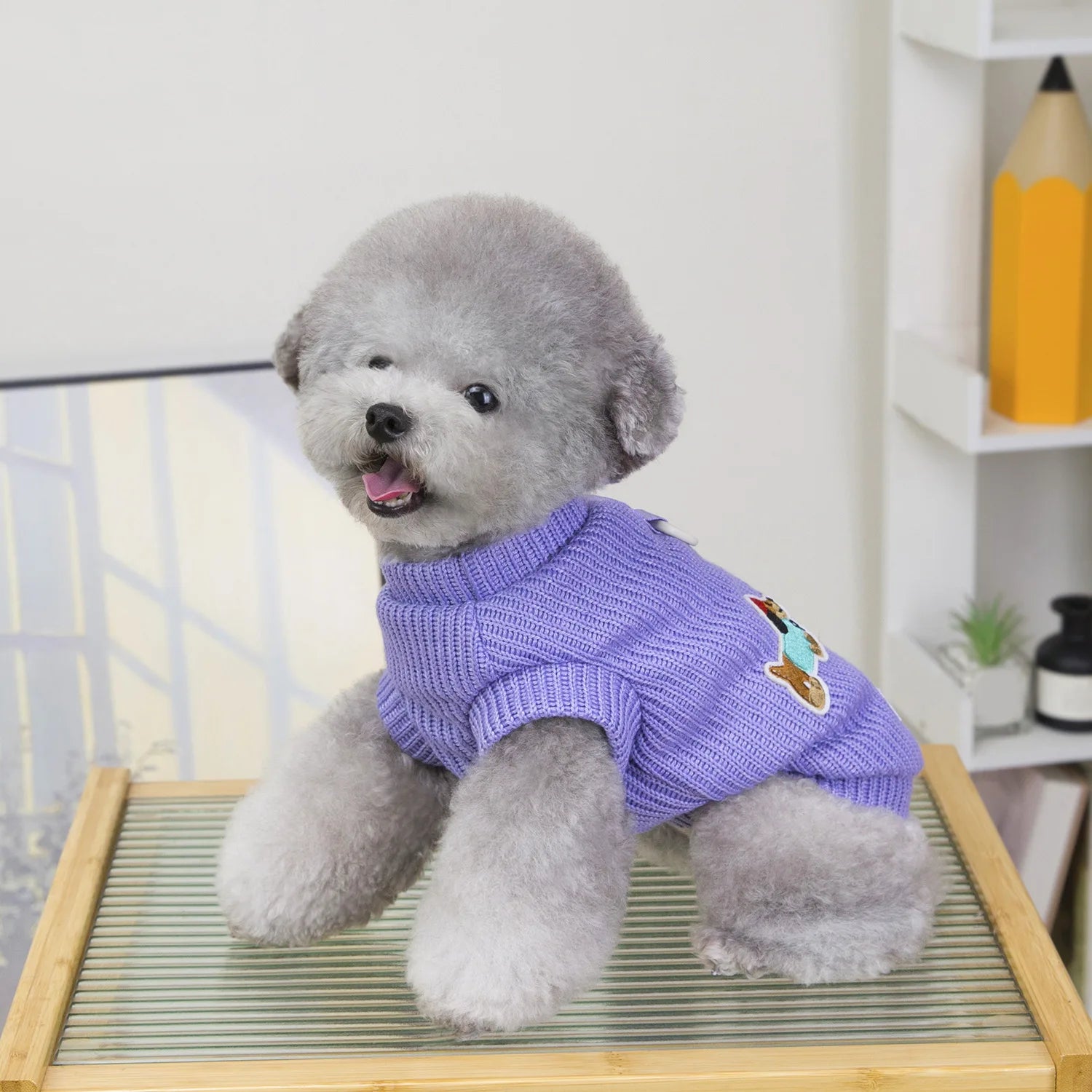 Dog Sweater for Small Dogs, Knitted Pullover Pet Apparel Winter Puppy Clothes for Chihuahua Yorkie