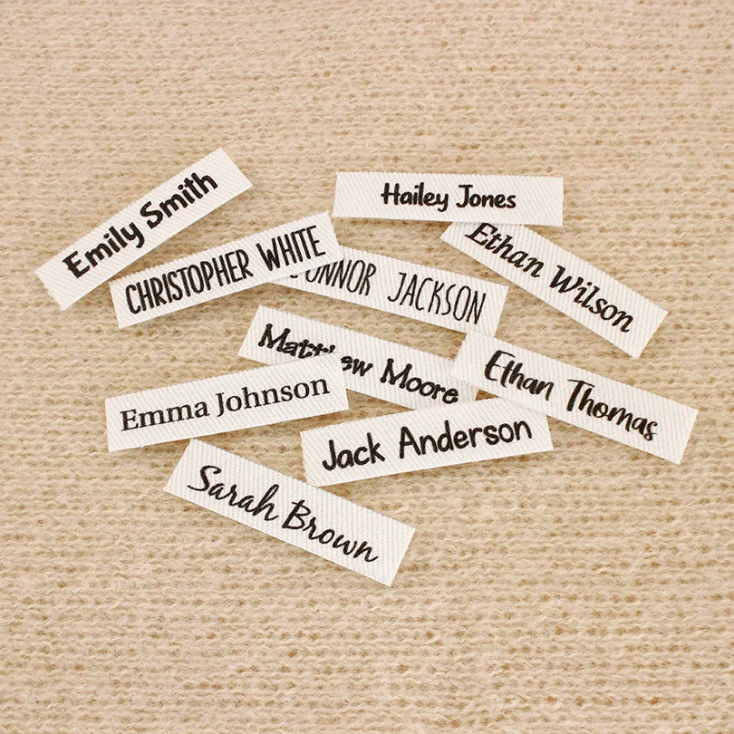 Custom Ironing Labels, Personalized  Name, Clothing, Custom Text, Children's names,school labels,brand tags,100% Cotton (TB5650)
