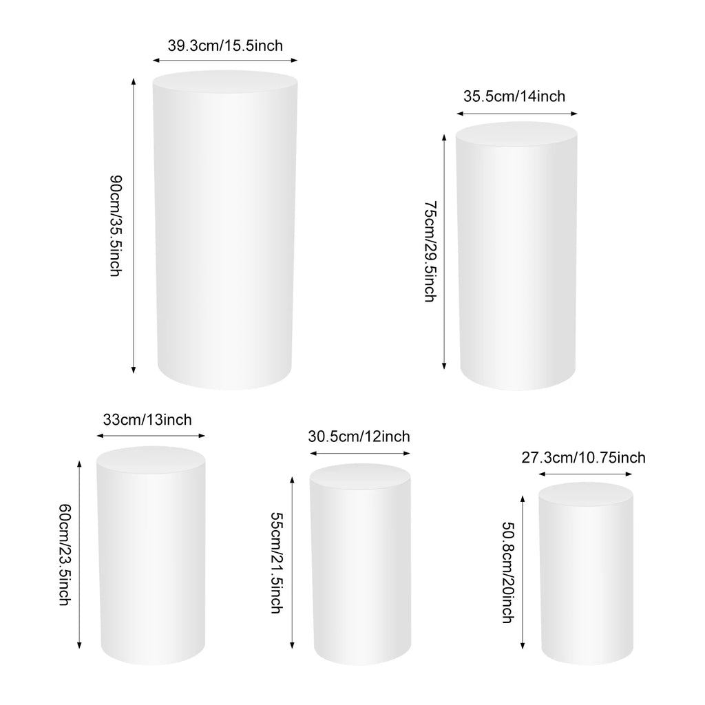Cylinder Cake Display Stand Set Round Cylindrical Dessert Display