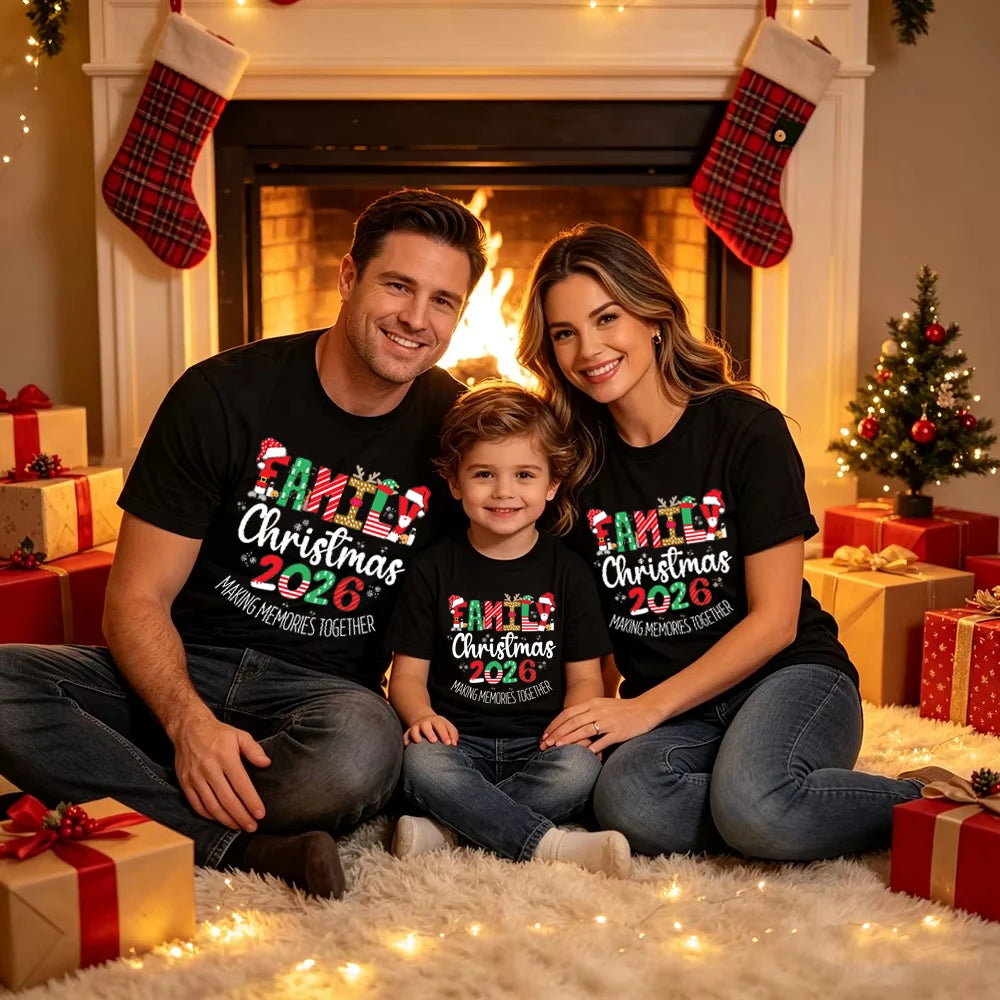 Family Christmas Making Memories Together Family Matching Outfits Santa