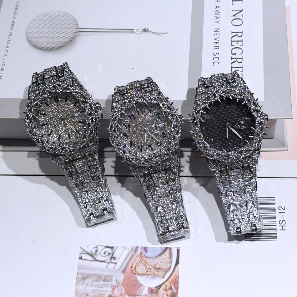 Thorn Spike Iced-Out Men's Watch