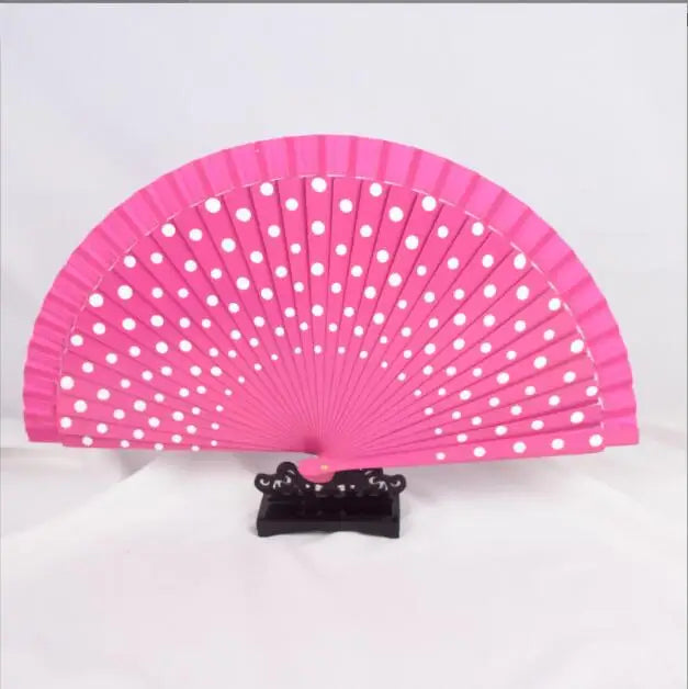 1pc Spanish Dance Performance Wooden Fans  Wedding Decoration Clothing Accessories Folding Fan