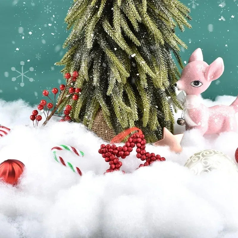 Artificial Snow Carpet Christmas Snow Roll Xmas Tree Base Cover Village Holiday Winter Decor Fake Snows Blanket Soft Cotton Prop
