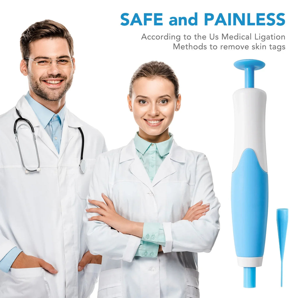 Auto Skin Tag Mole Wart Removal Face Skin Care Body Kit Painless Cleaning Tool Wart Dot Treatment for 2-8mm Beauty Health 2 In1