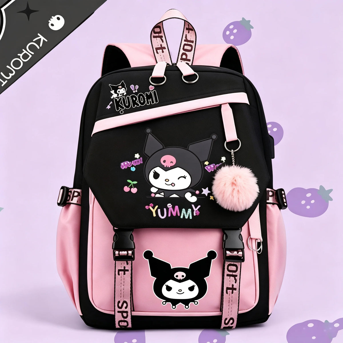 Mesuca Y2K Kawaii School Bag Backpack Cute Cartoon Girls Shoulder