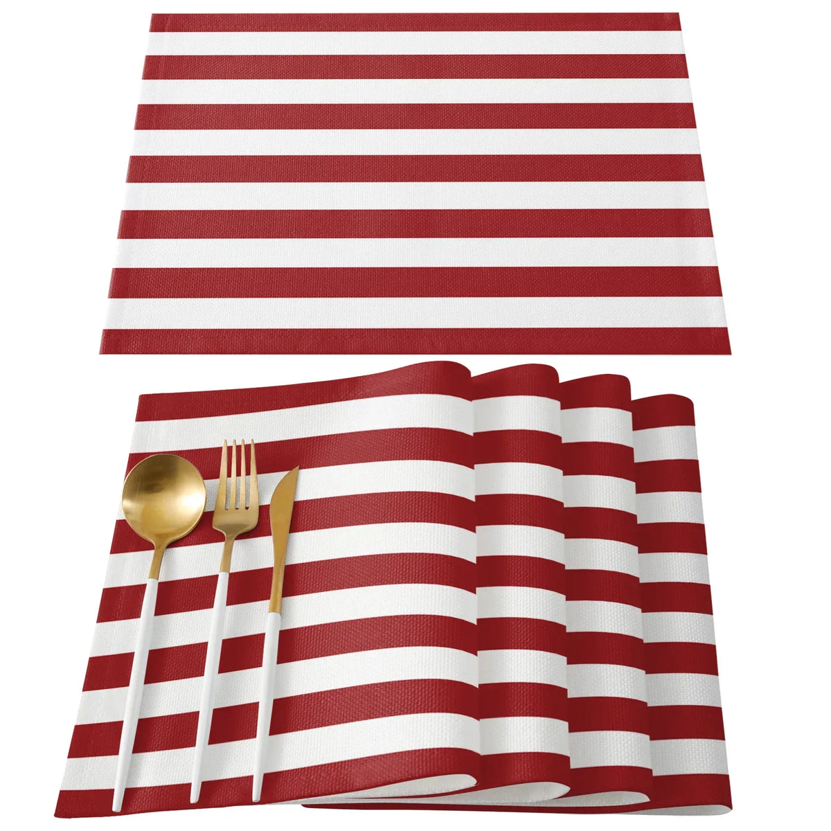 Stripes Black White Simple Pattern Table Mat Kitchen Decoration Placemat Table  For Wedding Dining Accessories Table Mat