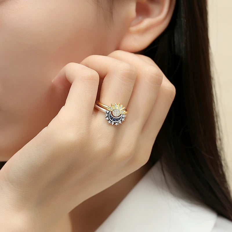 925 Sterling Silver Heart CZ Stackable Ring