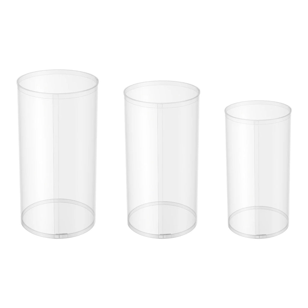 Metal Cylinder Pedestal Cake Display Set, 3 Piece