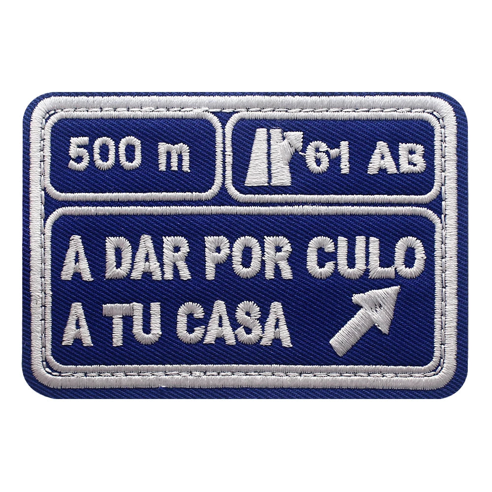 20kg Strength Lifting Barbell 500m A Llorar A Dar Por Patch PVC Emblem With Hook Fastening For Backpack Cap Vest Helmet Uniform
