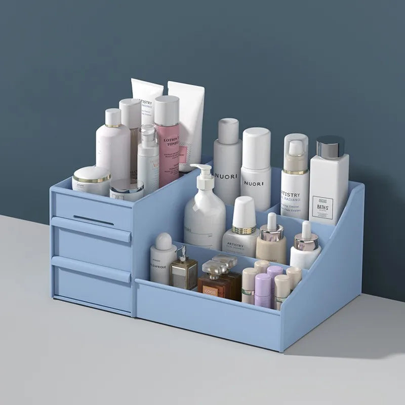 Plastic Drawer Style Makeup Storage Organizer Cosmetic Storage Box Classification Rack Bathroom Bedroom Desk Organizer