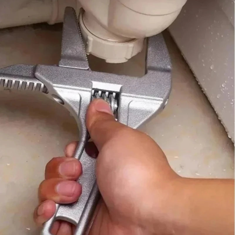 1Pc Mini Adjustable Bathroom Adjustable Wrench Strong Clamping Large