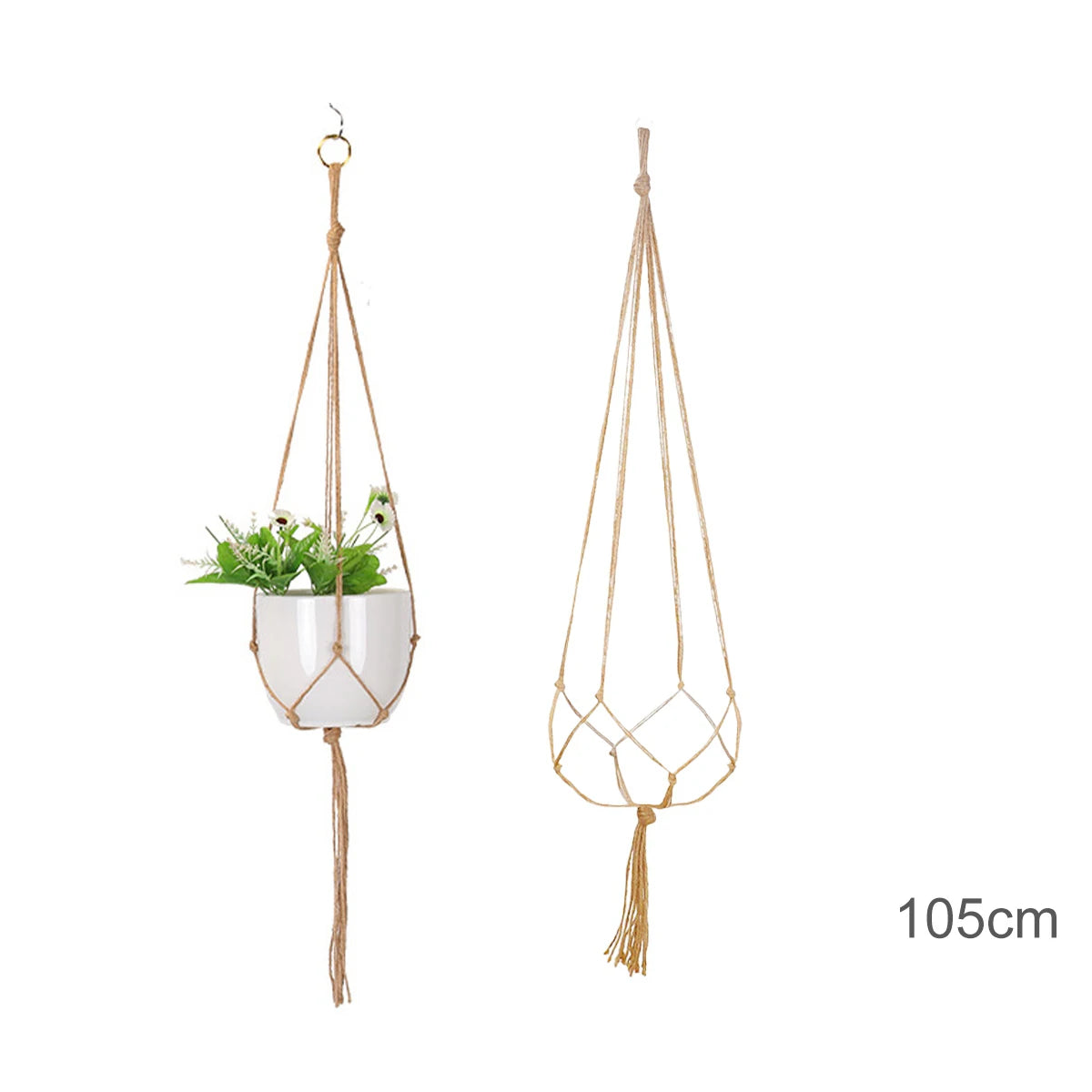 Handmade Macrame Plant Hanging Basket Garden Pots Holder Balcony Macrame Wall Hanging Decoration Knotted Lifting Rope Home Decor