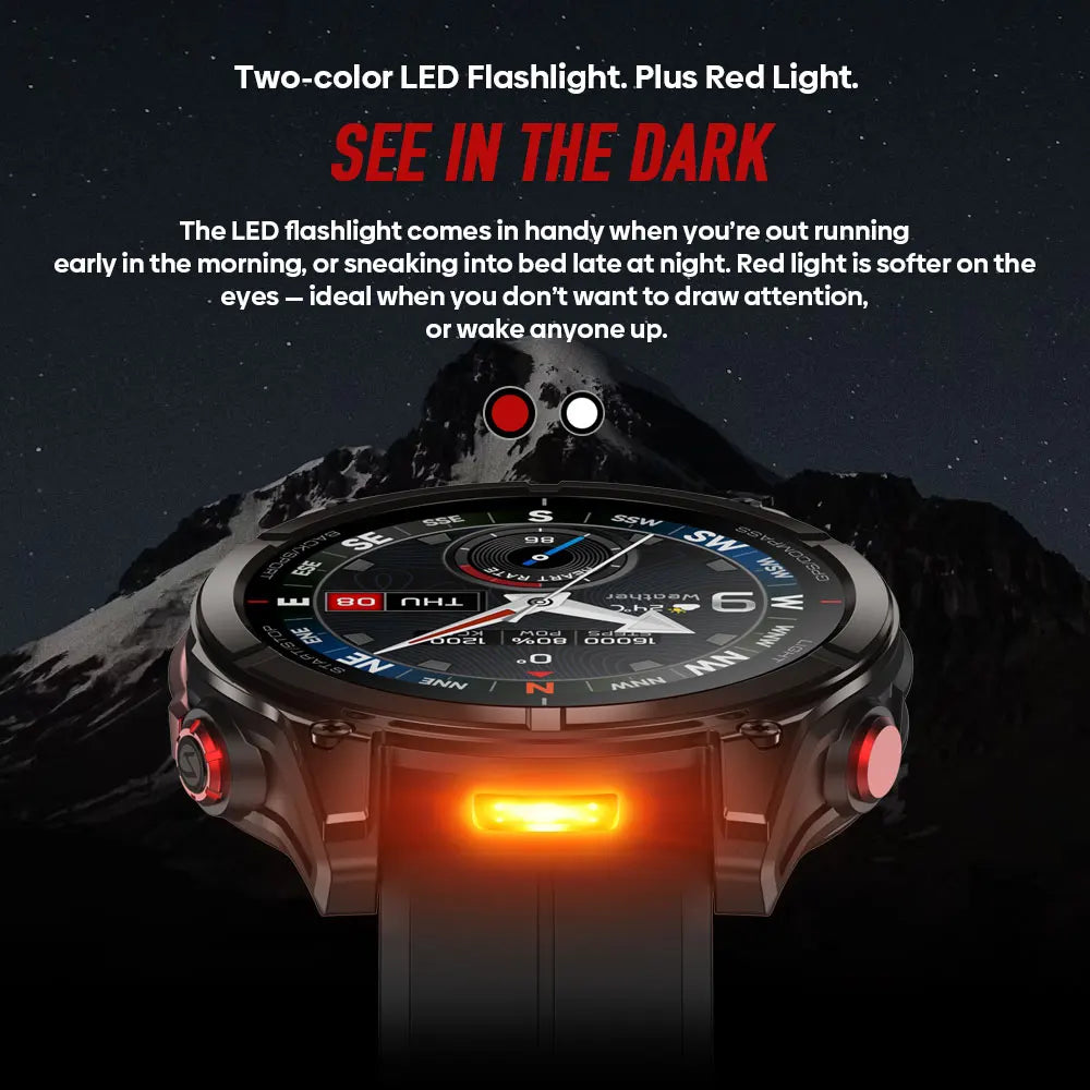 Flagship Zeblaze Stratos 4 PRO Rugged GPS Smartwatch Amoled