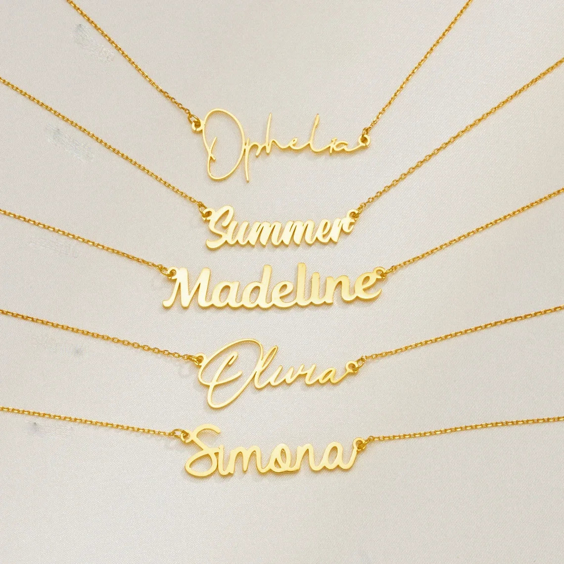 Custom Name Necklace for Women Personalised Cursive Letter Pendant