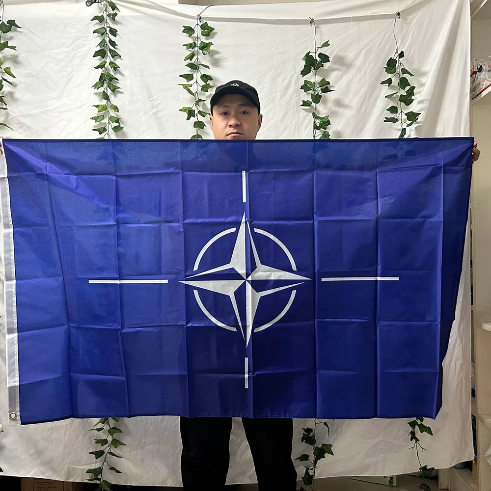 TIKI FLAG 90x150cm North Atlantic Treaty NATO Flag International Organization Flag