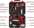 DEKO Drill Set Tool Set with 8V Red Cordless