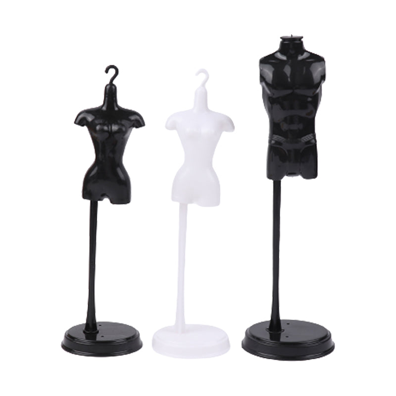 Innovative Scale 1:6 Mini Black White Display Stand Holder Standing Toy Doll Accessories Dress DIY Clothes Mannequin Model