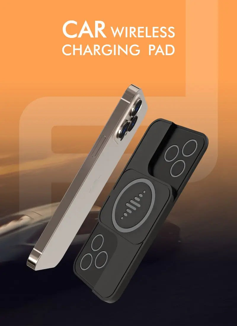30W Fast Car Wireless Charger Pad for iPhone 15 14 13 12 Samsung Huawei AirPods Phone Non-slip Quick Car Wireless Charging Stand