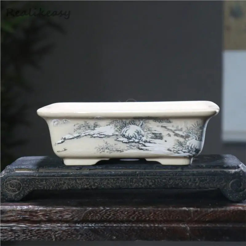 6Size Purple Sand Flower Pot Ceramic Bonsai Pot Handmade Succulent Flower Pot Chinese Landscape Flower Pot Home Decor LE302