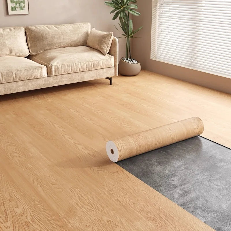 Wood Grain Peel and Stick Floor Tiles Waterproof Non-Slip Self Adhesive Vinyl Floor Sticker for Living Room Bedroom Home Decor