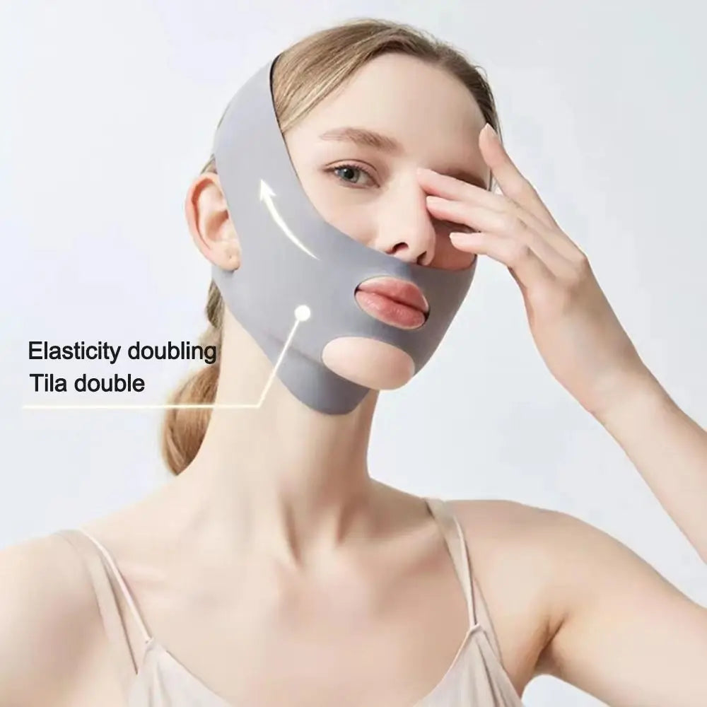Adjustable Face Sculpting Sleep Mask Elastic Slimming Strap Lifting Tightening Mask Breathable Skin Care V Line Shaping Mask