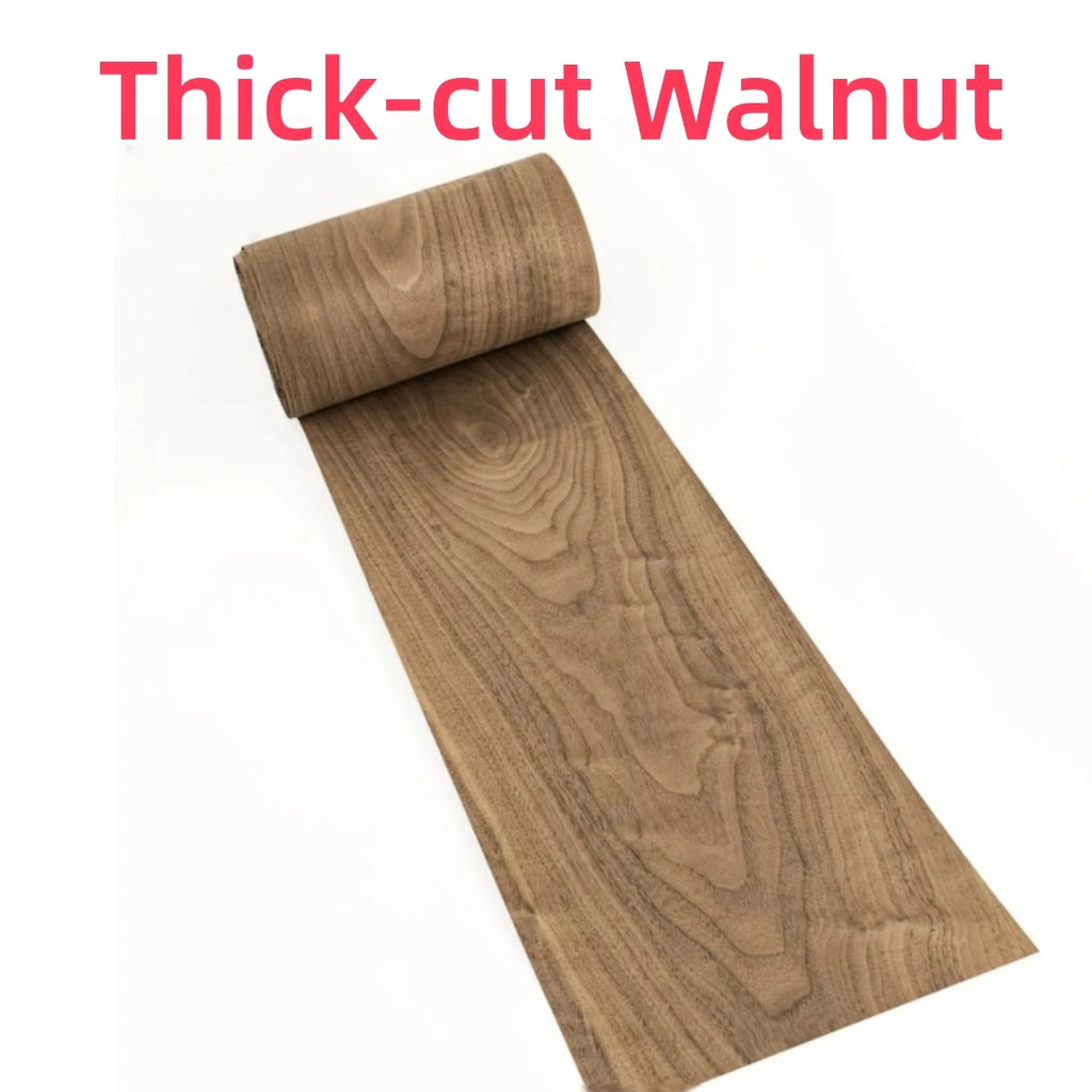 Thick Cut Natural Black Walnut Flat Cut Wood Veneer for Furniture Renovation DIY Crafts Car Interiors Speaker Surface Sheets