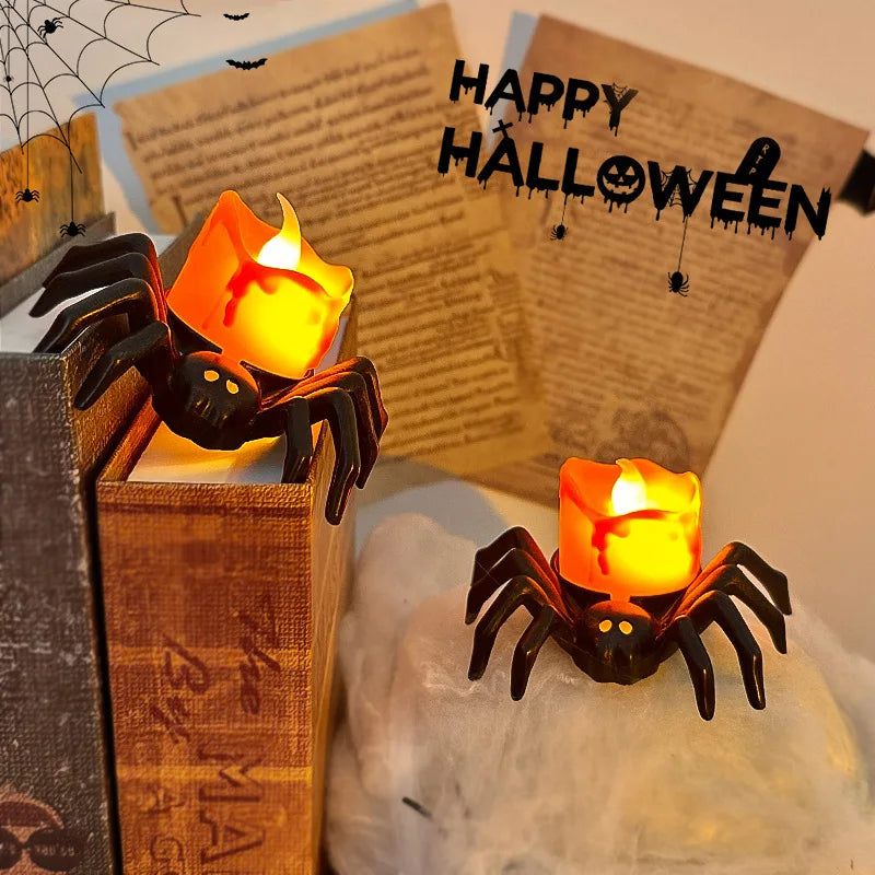 1pcs Halloween Decoration Spider Night Lights Party Supplies Decoration Props Bar, Haunted House, Home Decor Party Accessories