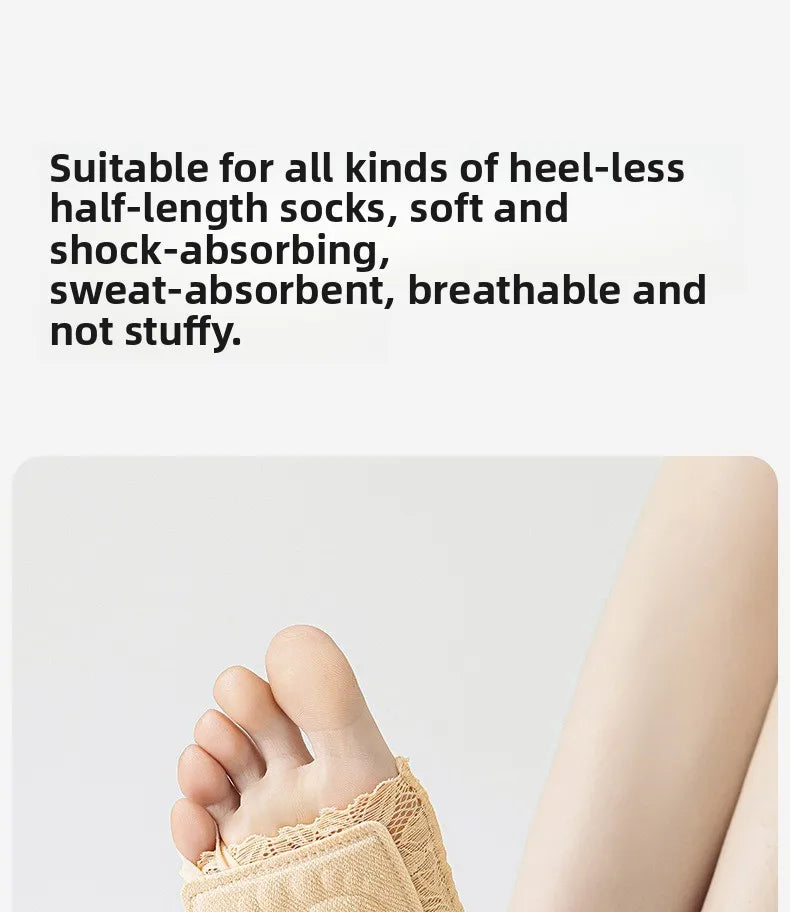 Summer Thin Lace Invisible Socks Split Toe Forefoot Socks for Women High Heel Slippers Shoes Breathable Lace Socks for Halloween