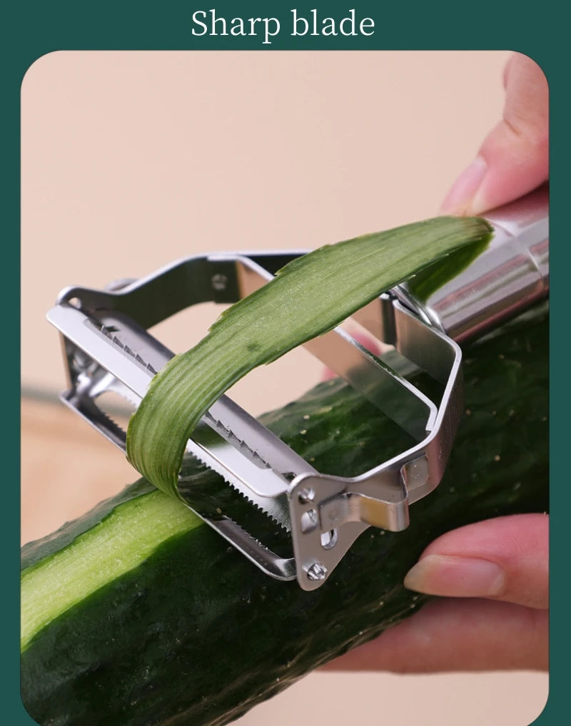 1 Pack Of Stainless Steel Peeler Kitchen Multifunctional Vegetable Cutter Fruit And Vegetable Tools Potato Carrot Melon Grater