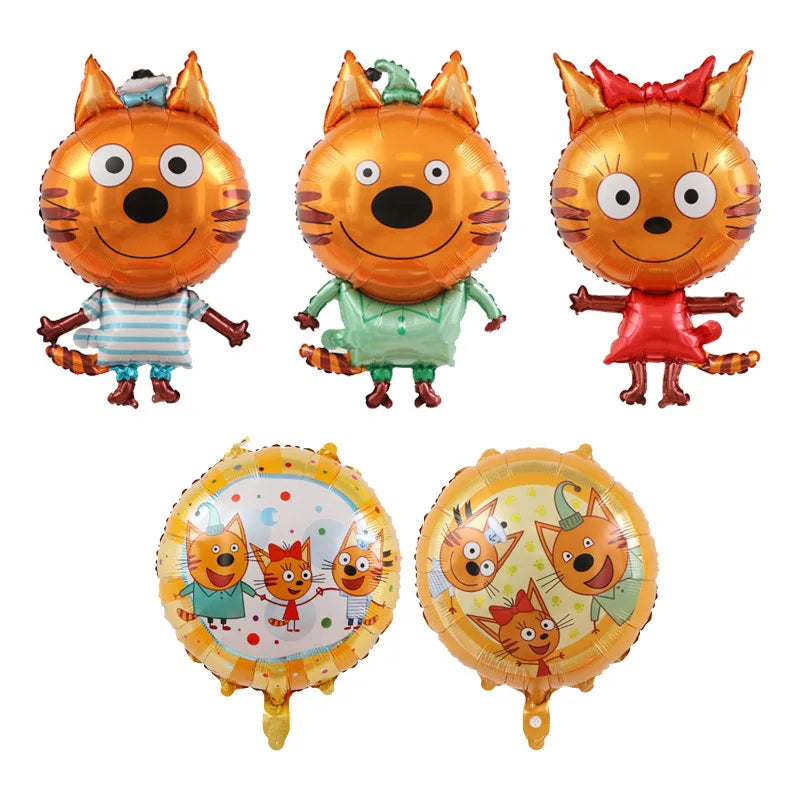 INS Kid E Cats theme Mihao Cat Cookie Candy Pudding Happy birthday party decoration Music pet animals foil balloon Kid-E-Cats