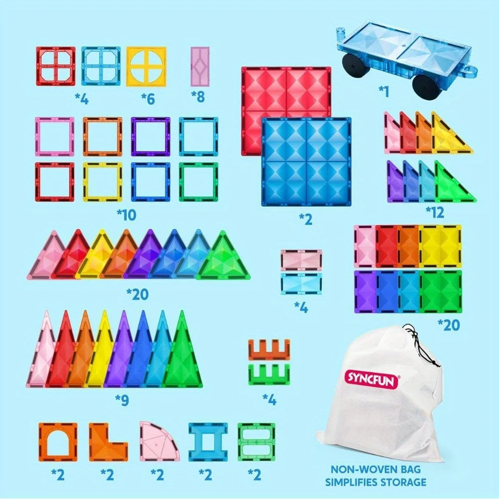 JOYFY 110/66/50 PCS Magnetic Building Tile 3D Magnet Tiles