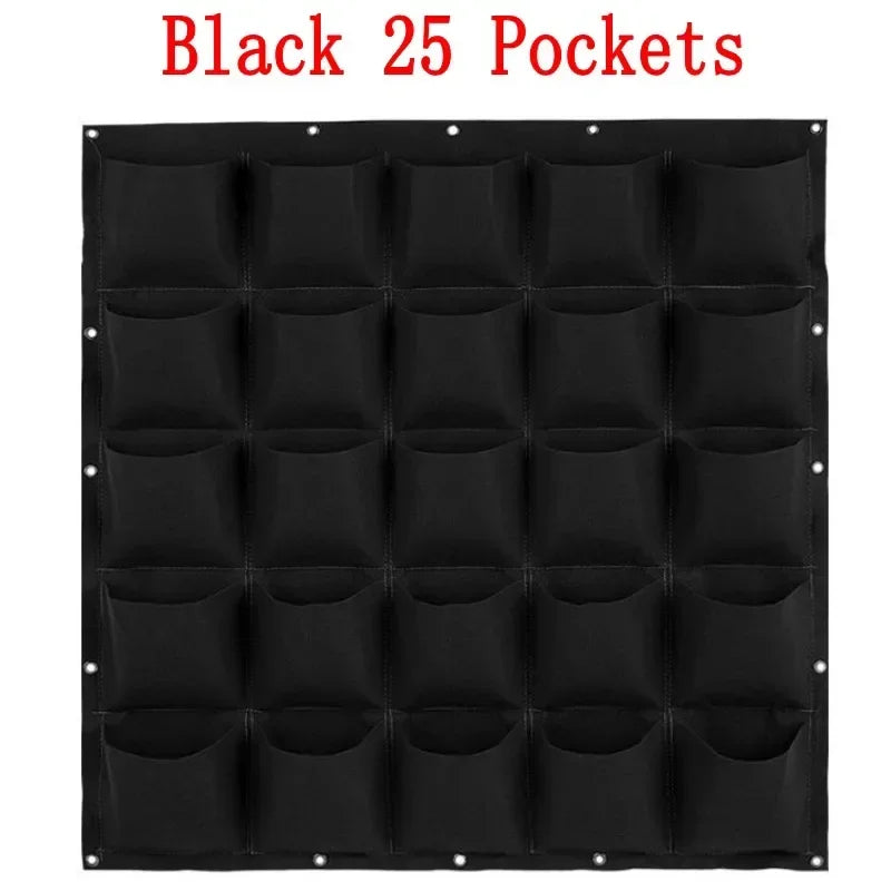 Wall Hanging Pockets Planting Bags Flower Pot Home Garden Grow Bag Garden Planter Vertical Seedling Plant Pot Home Decor Supply