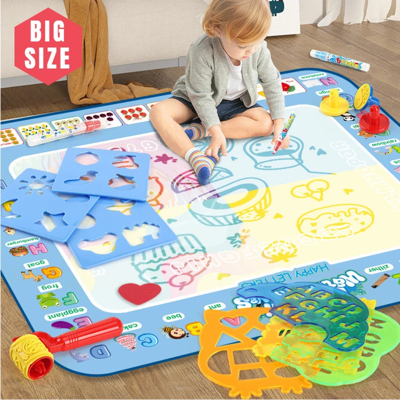 100x80CM Magic Water Drawing Mat with Reusable Magic Pens
