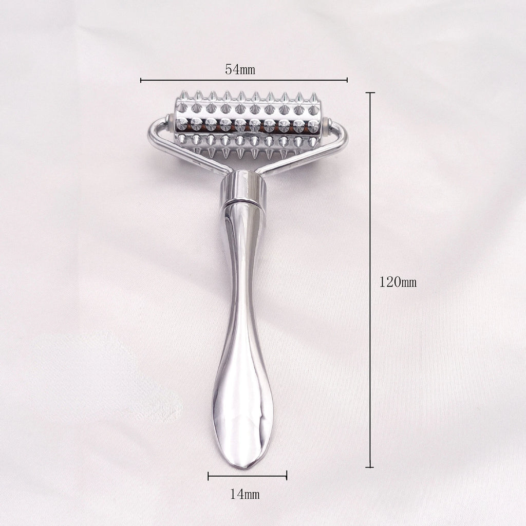 Stainless Steel Pointed Roller Spatula Massage Ball Stone Face Roller Massager To Improve Neck Facial Beauty Skin Care Tool