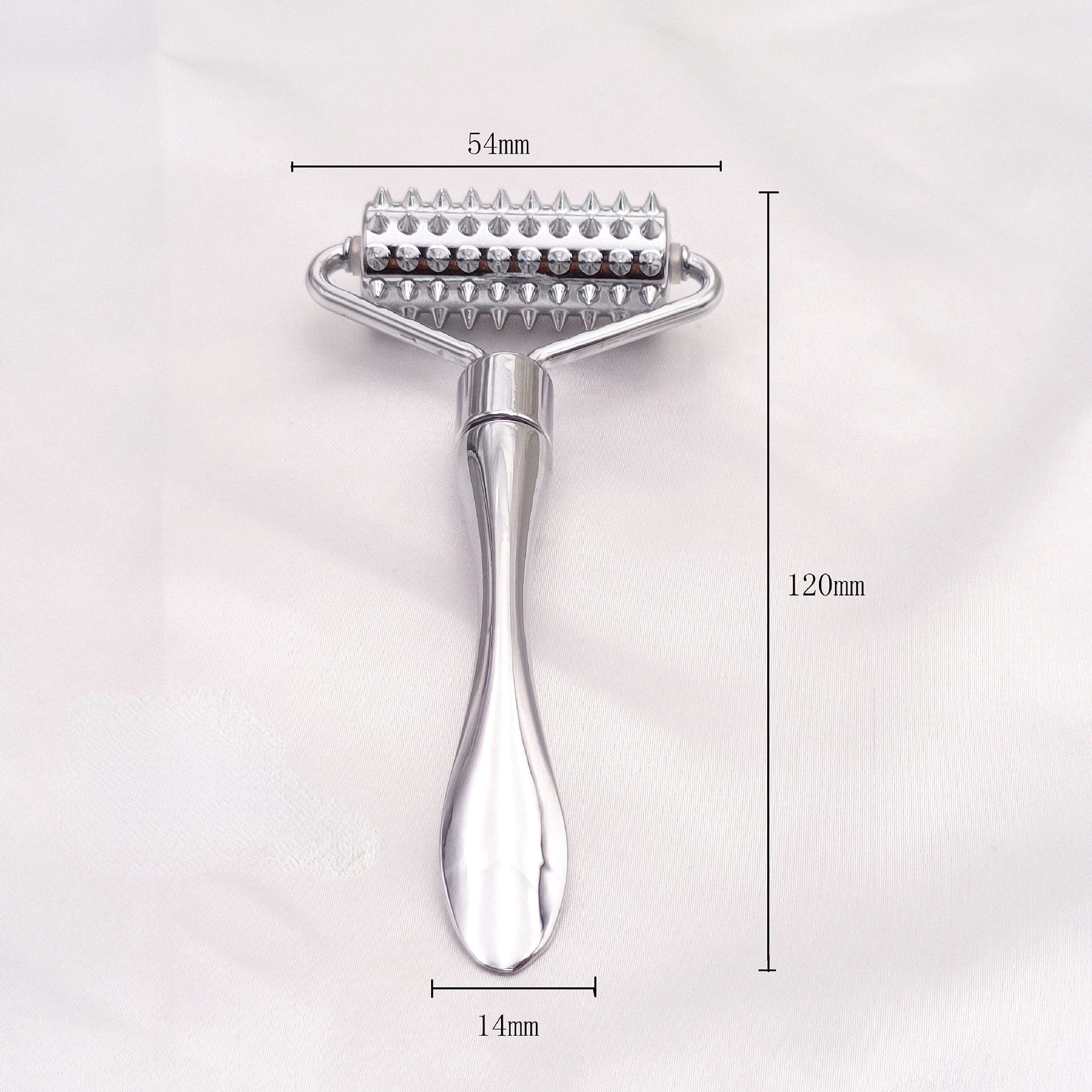Stainless Steel Pointed Roller Spatula Massage Ball Stone Face Roller Massager To Improve Neck Facial Beauty Skin Care Tool