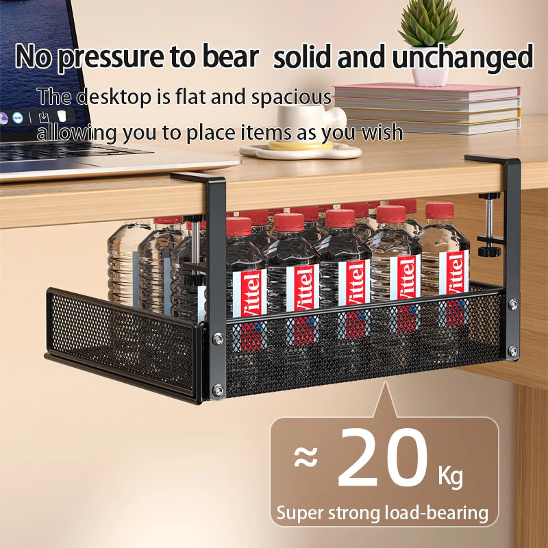 Clamp-On Under Desk Drawer Organizer