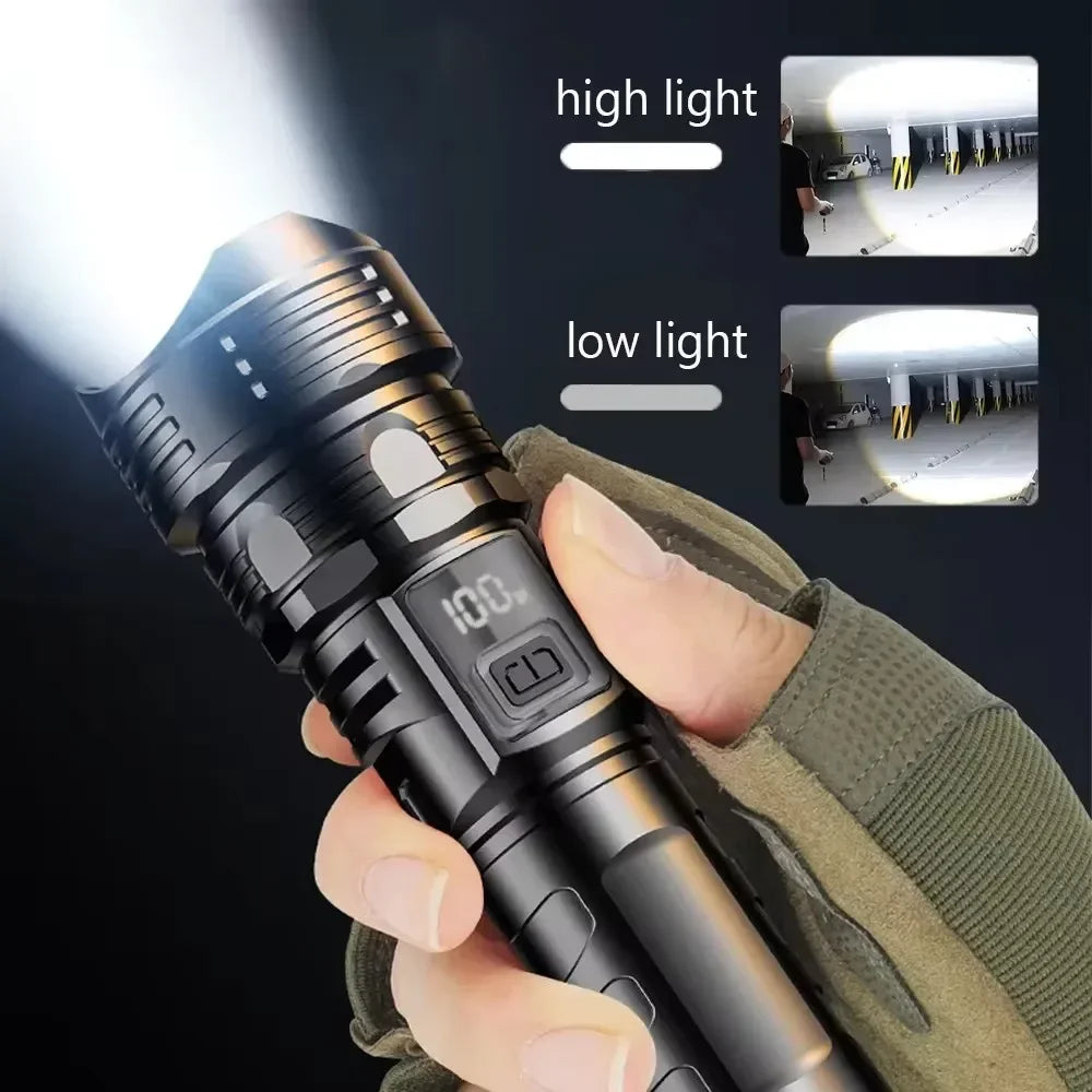 High Power LED Flashlight - USB Rechargeable 1000LM