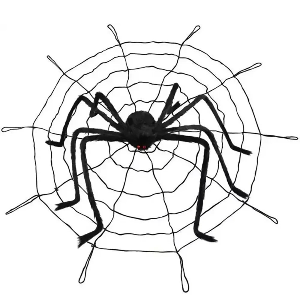 Giant Black Halloween Spider Decoration