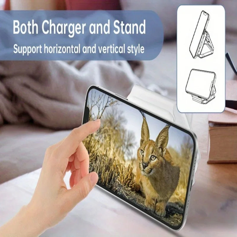 3 in 1 Magnetic Wireless Charger Portable Fast Charging Dock Station Foldable Stand Trip Charger For iPhone Apple Watch AirPods